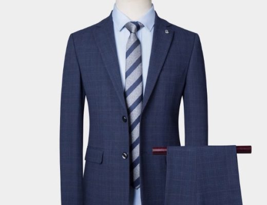 lattice blue suit